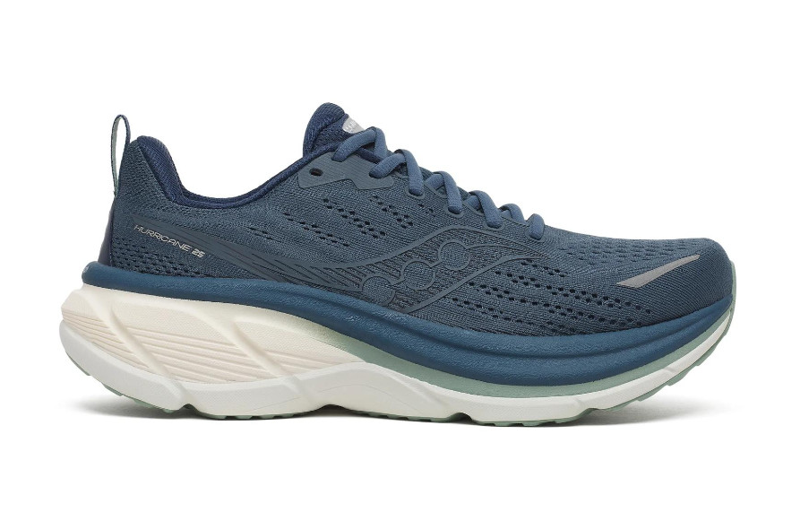 Saucony® (Men's 8.5 WIDE) Hurricane™ 25 Running Shoes in Dusk/Iceberg - $170