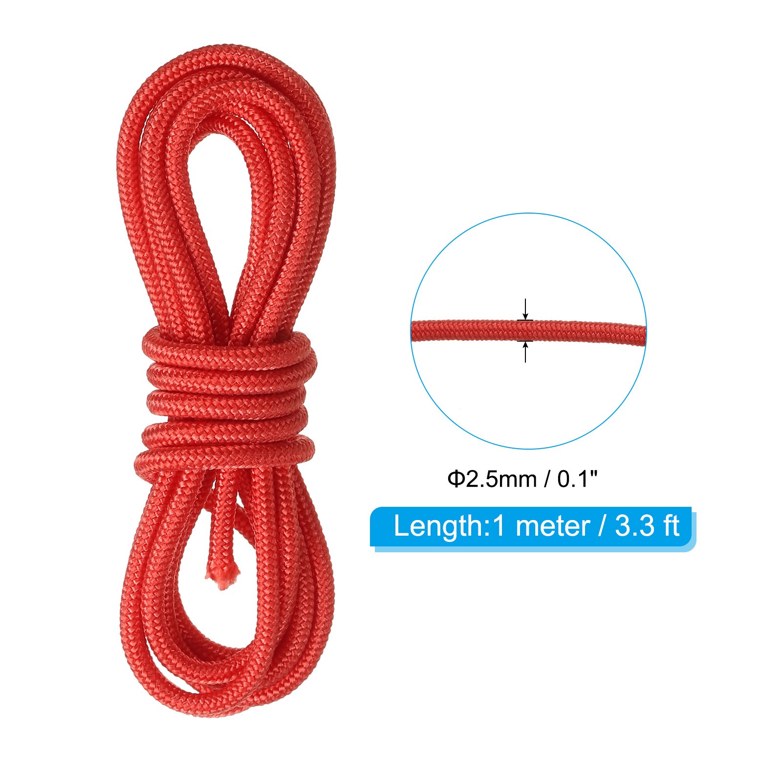 Archery D Loop Rope 3.3 FT, Bow String Release Nock Wire Nocking Loop, Red