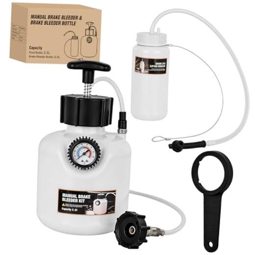 Brake Bleeder Kit Power Brake Bleeder Fluid Vacuum Pump One Person 2.5L Manual