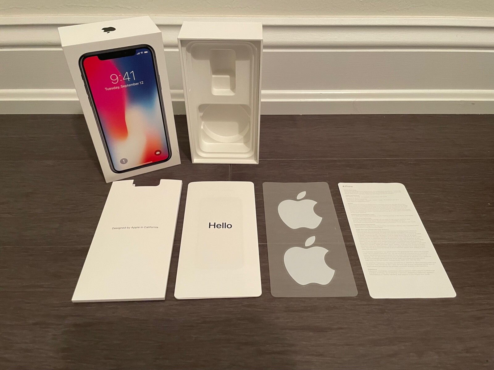 Apple iPhone X Space Gray - BOX ONLY! 254GB MQAM2LL/A
