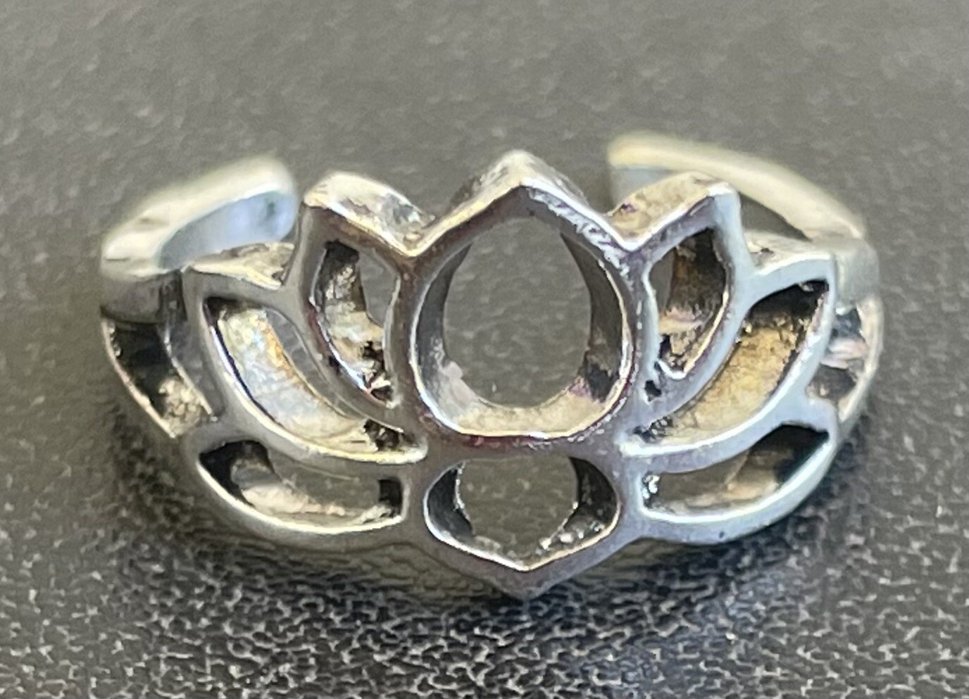 Lotus Flower Open Toe Ring Foot Jewelry Adjustable New Yoga Midi Ring Rebirth