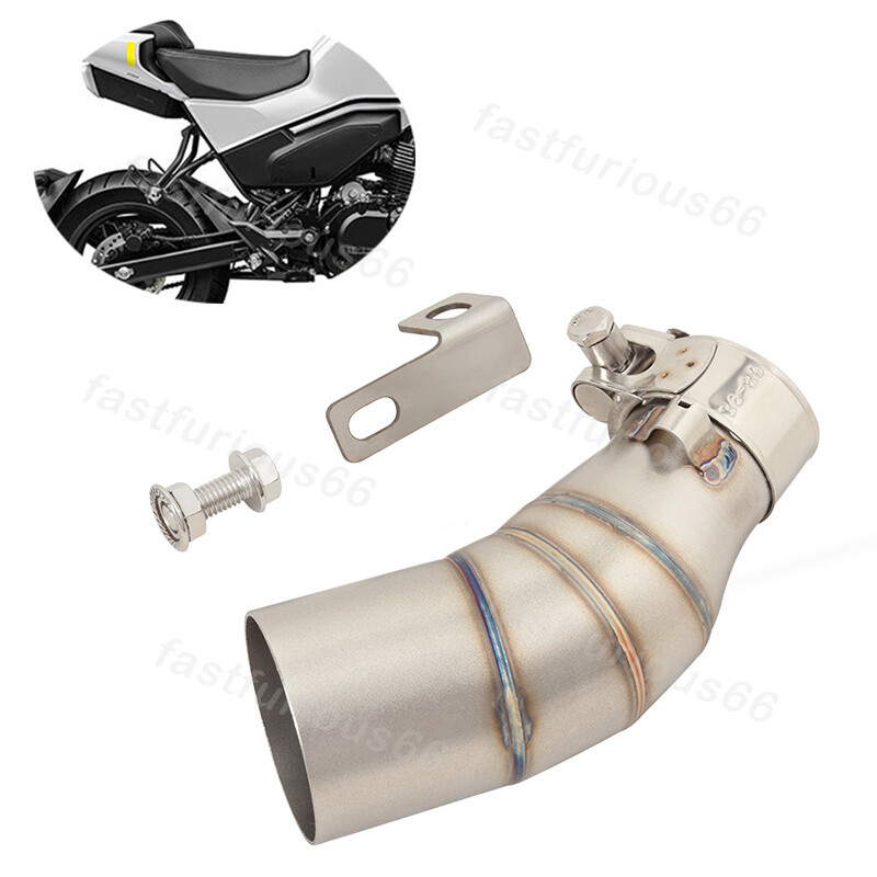 51mm For CF-moto Papio 125 XO-1 2 2023 Exhaust Mid Link Pipe Connect Tube Steel