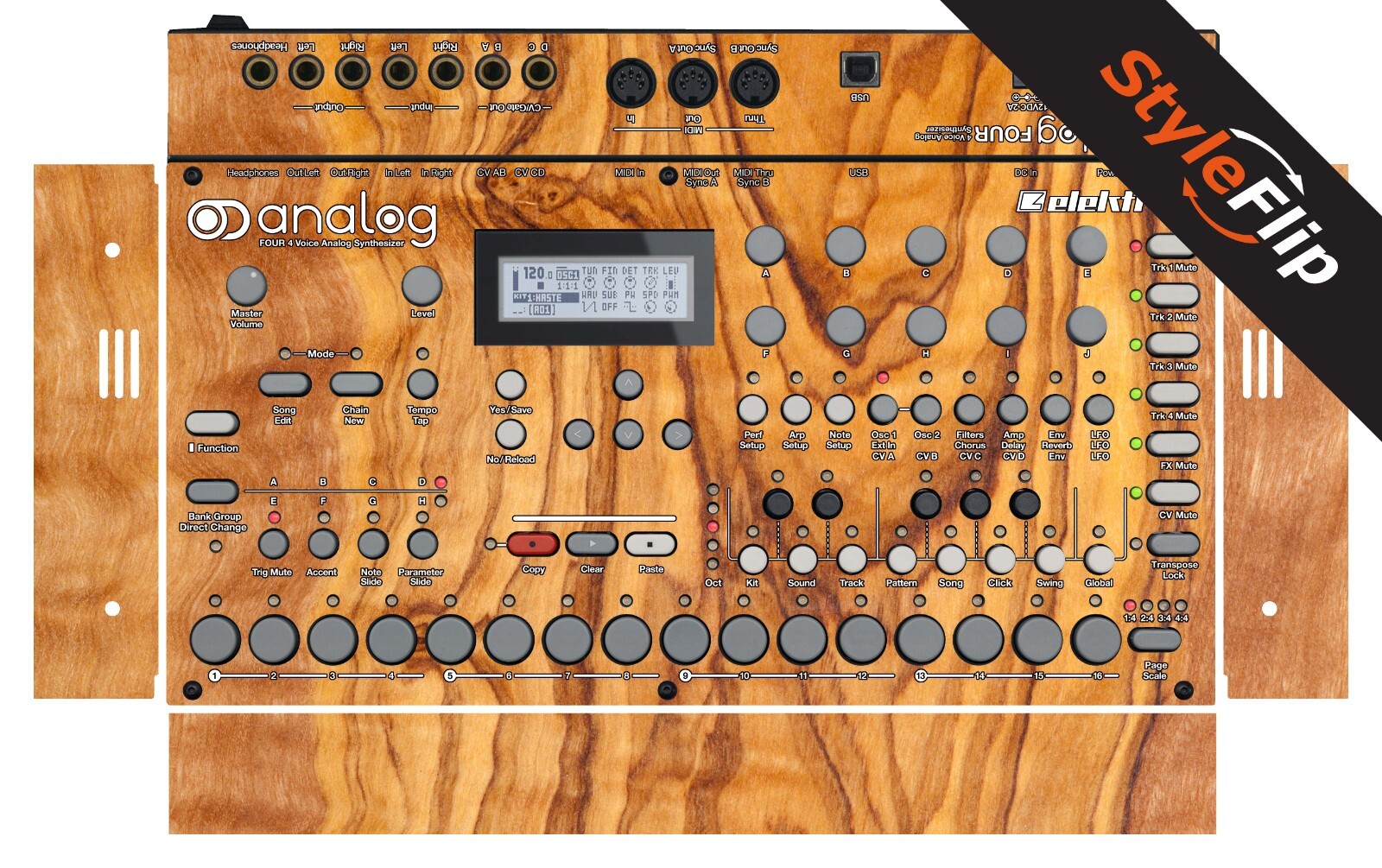 Elektron Analog Four Skin | Wood 6 | Protective Decal | StyleFlip Skins