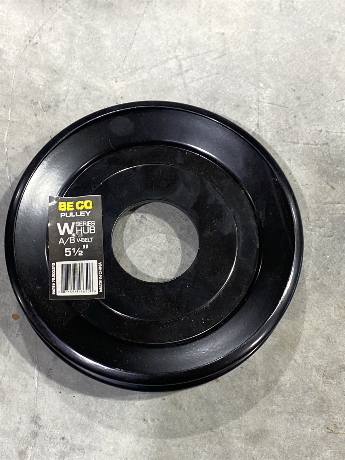 (QTY 1) BE CO Pulley 75.200.512 W Series HUB A/B V-Belt  5.1/2”