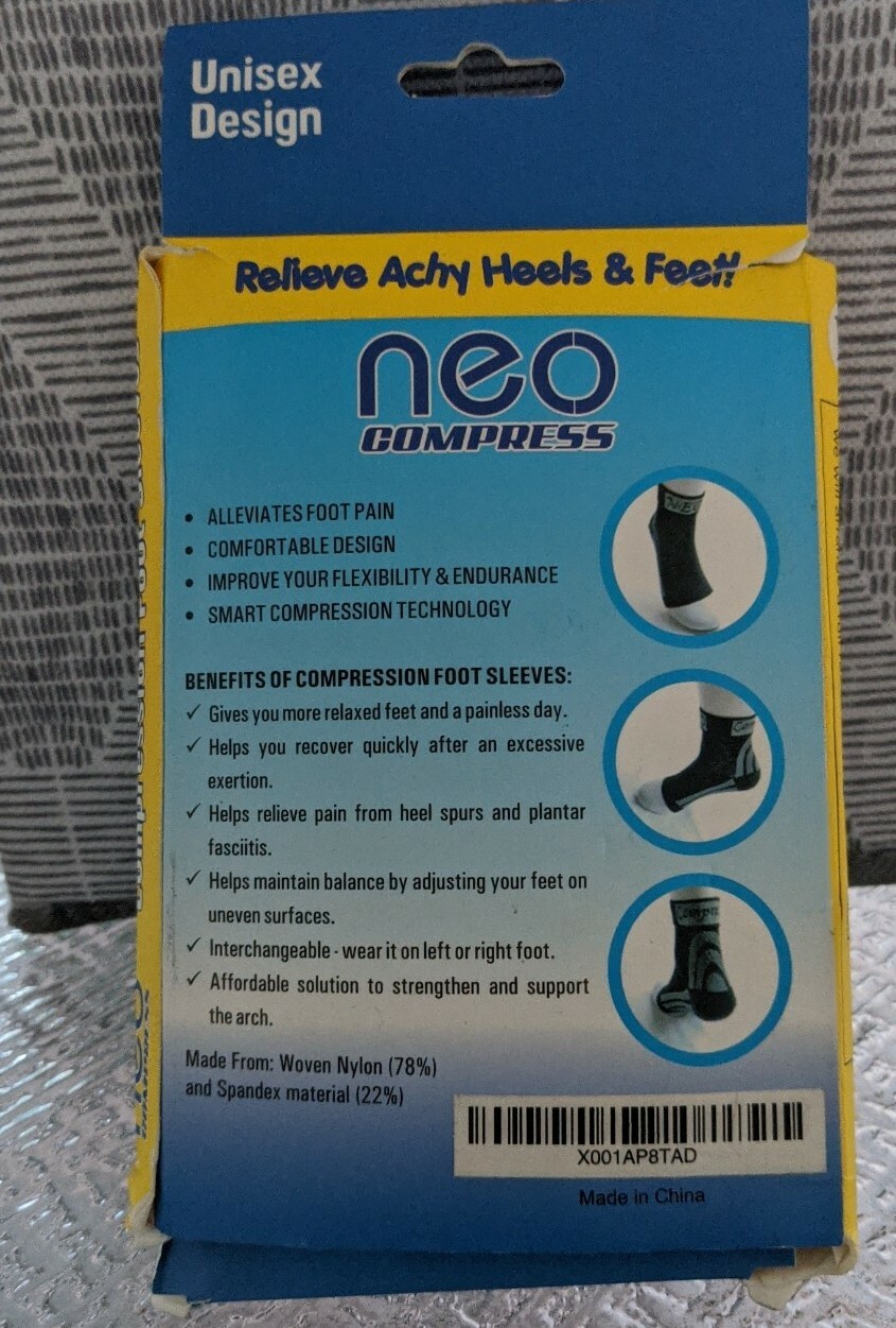 NEO COMPRESS Anti-Fatigue Compression Foot Sleeves - Medium