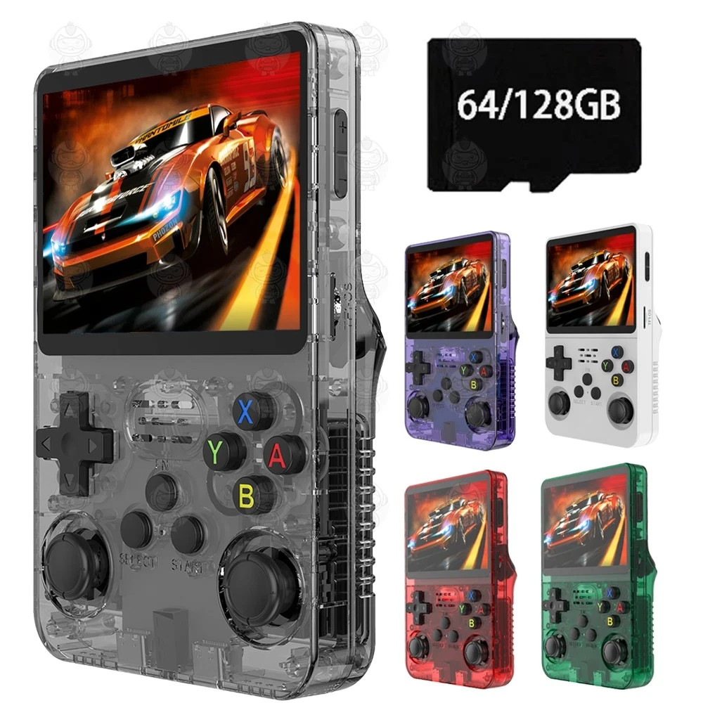 64-128GB, R36S Retro Handheld Video Game Console 20000 Games 3.5" IPS Screen