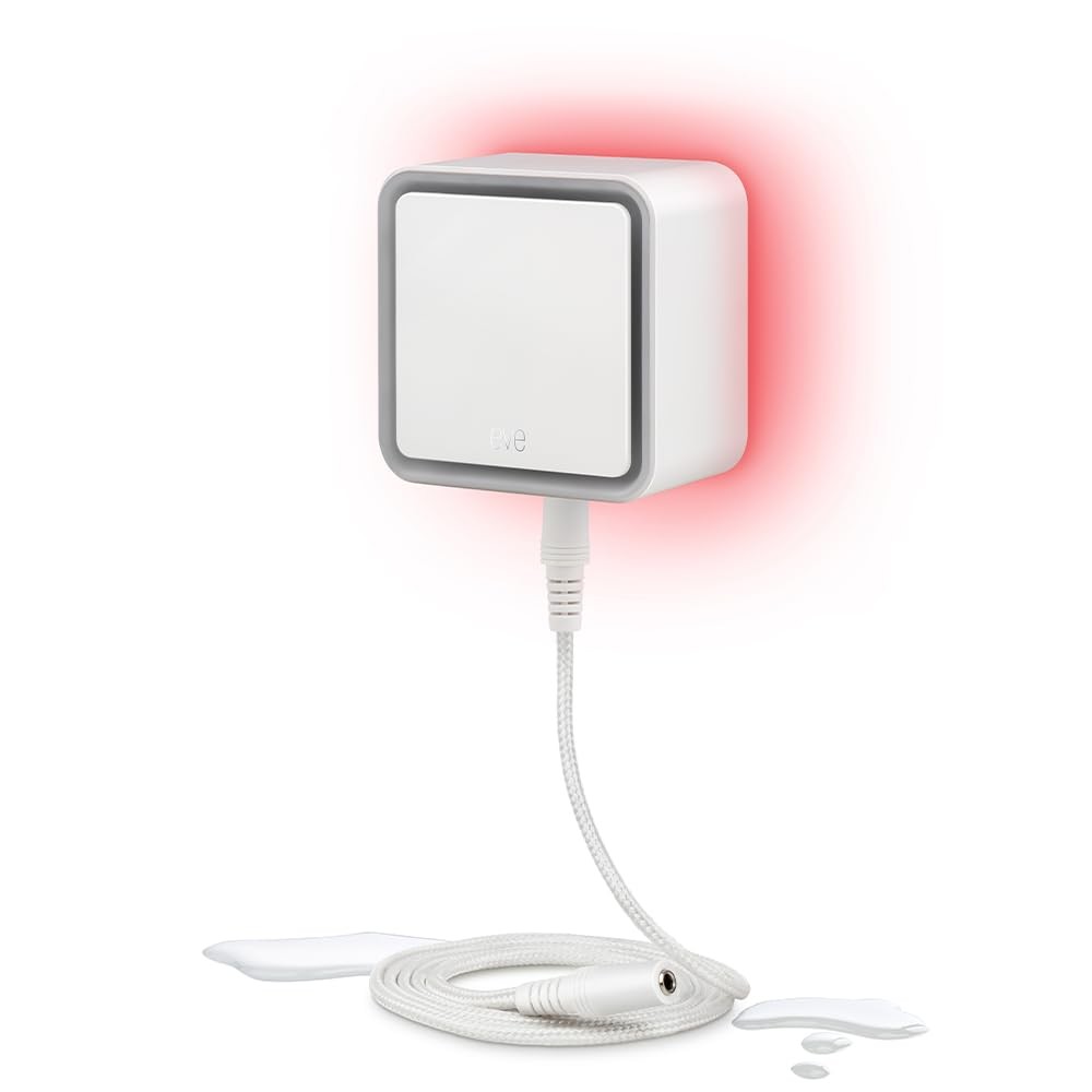 Eve Water Guard - Smart Home Leak Detector, 6.5 ft Sensing Cable, White