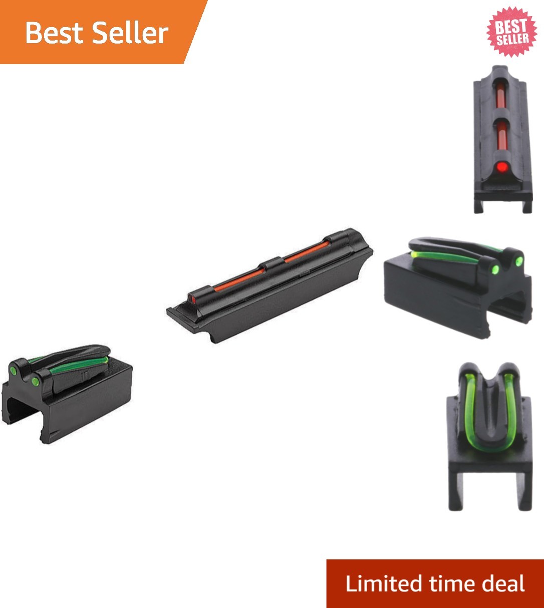 Fiber Optic Adjustable Shotgun Sights - Durable, Lightweight & Easy Installation