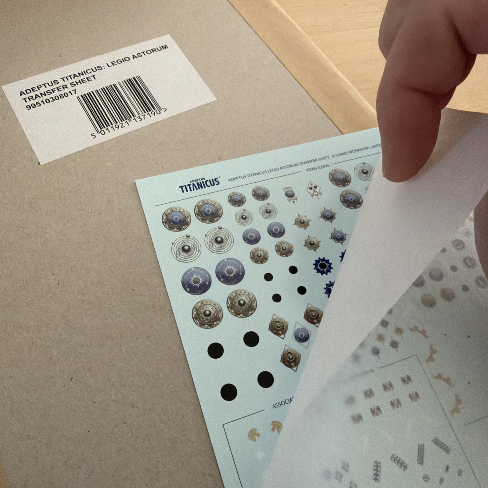 Warhammer EPIC 30K (8mm) - Legio Astorum Titan Decal Sheet - #2 OOP
