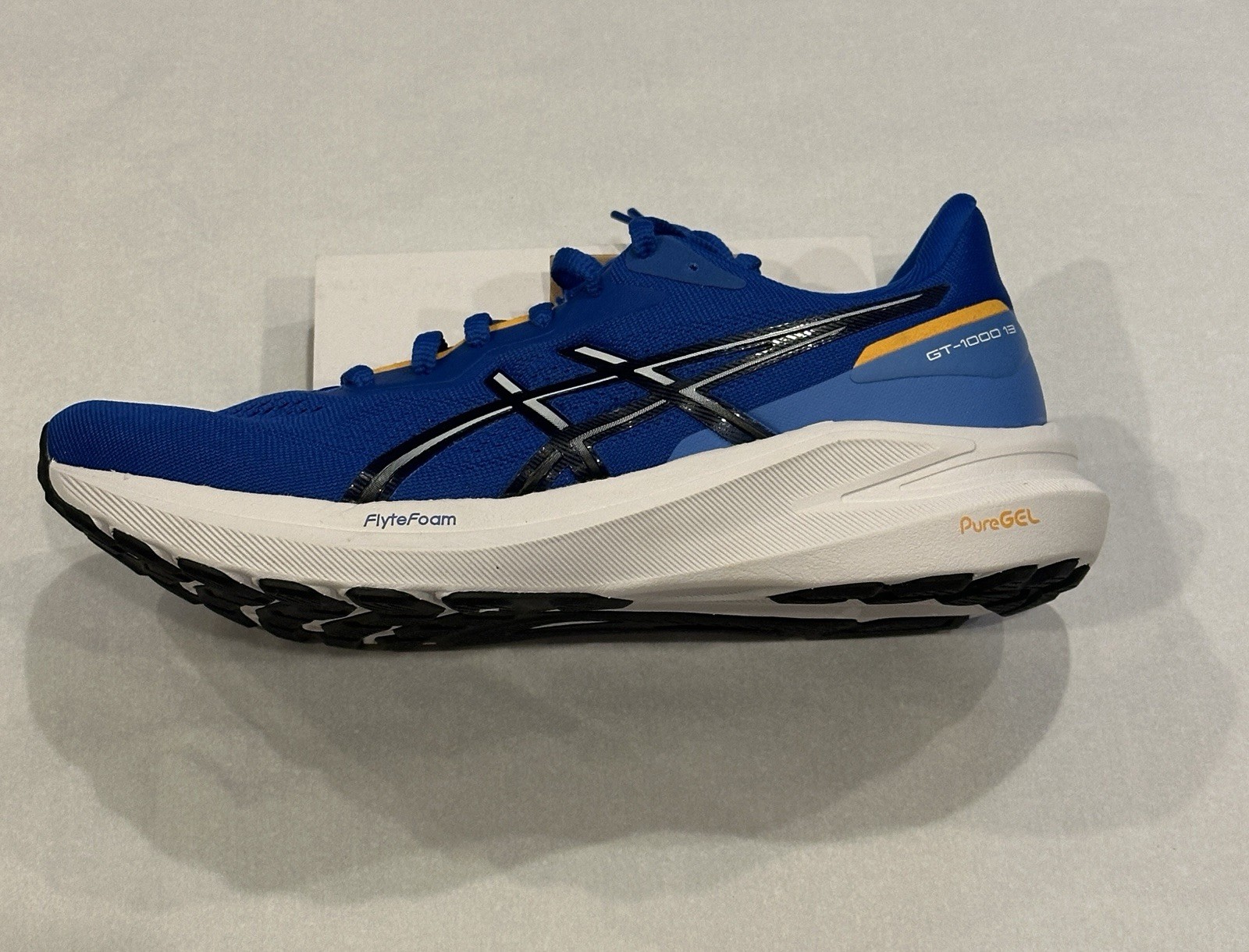 ASICS GT-1000 13 Blue Mesh Men's Running Shoes Low Top Breathable Lace Up Size 7