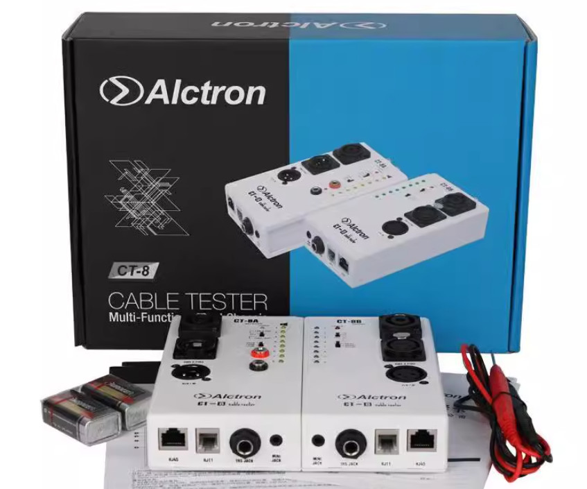 CT-8 Cable Tester Professional Audio Network Line Engineering Cabling Test Tool