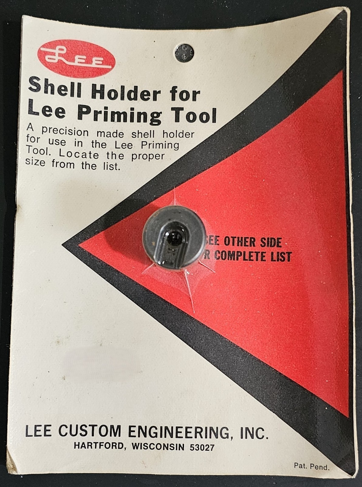 Shell Holder for LEE Priming Tool Screw-in Type NOS Sealed Package