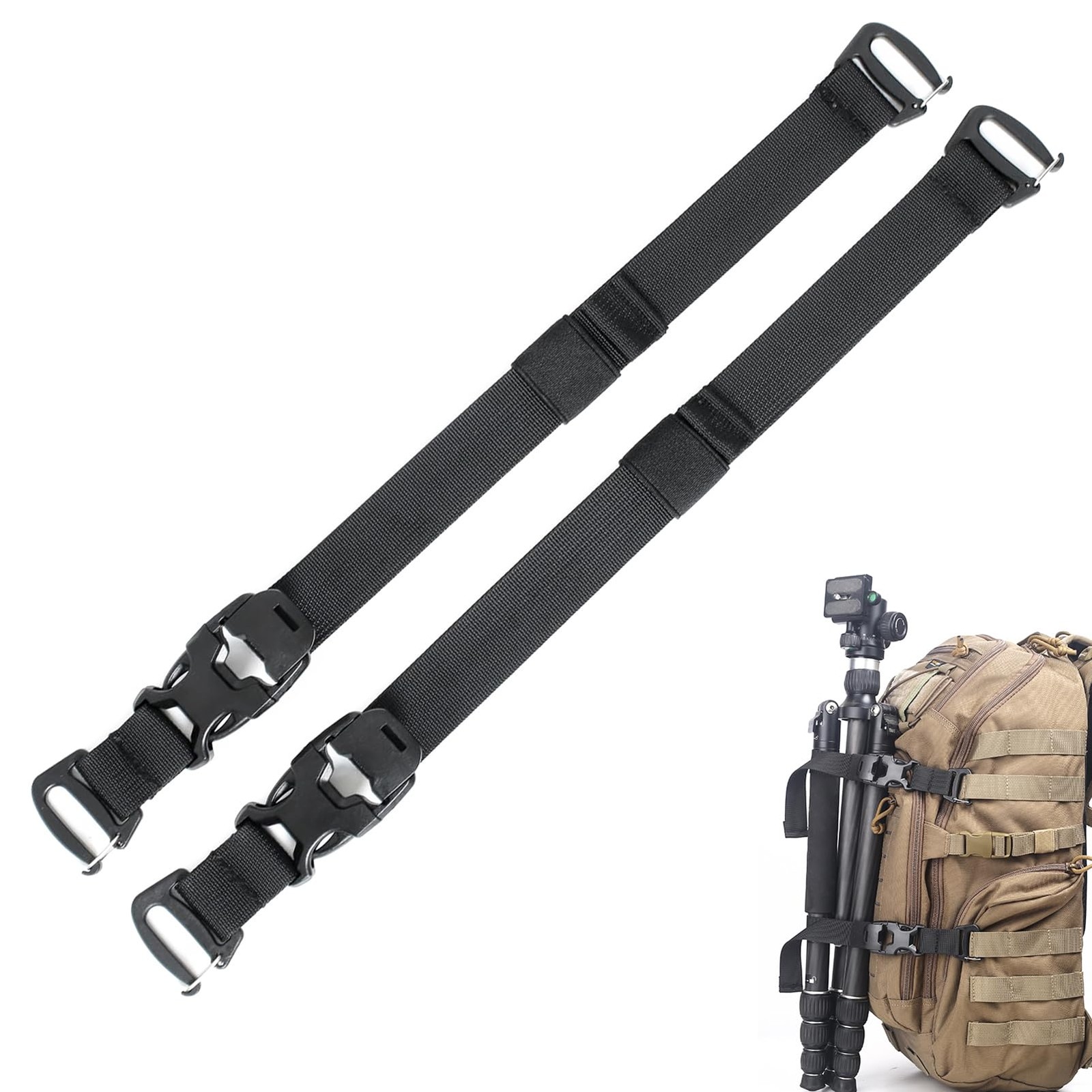 MOLLE Tactical Straps for Backpack  Adjustable 7.522 inch Compression Tie Dow...