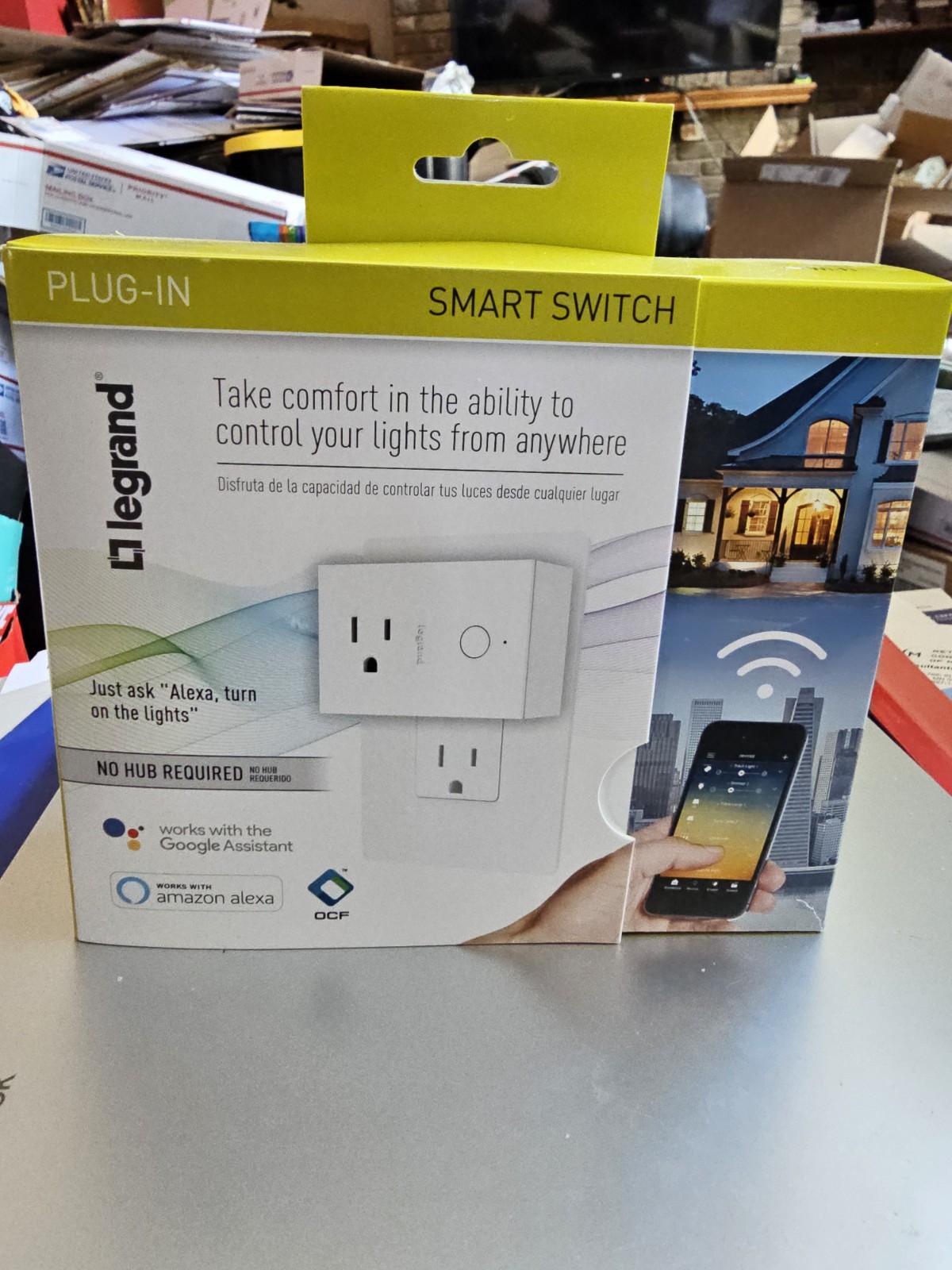 Legrand Wi-Fi Smart Plug, App-Controlled, Alexa/Google Assistant, White 1800W