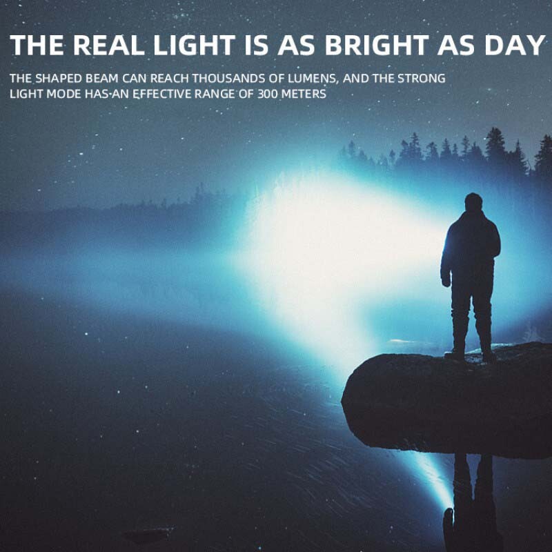 Rechargeable Spotlight Spot Lights Handheld 9000,000 lm Flashlight Lightweight
