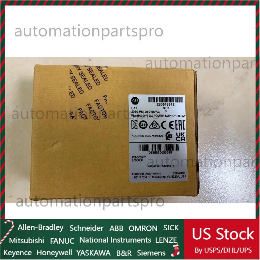 New AB CAT 2080-PS120-240VAC Micro800 24V DC POWER SUPPLY 38.4W US Free Tax