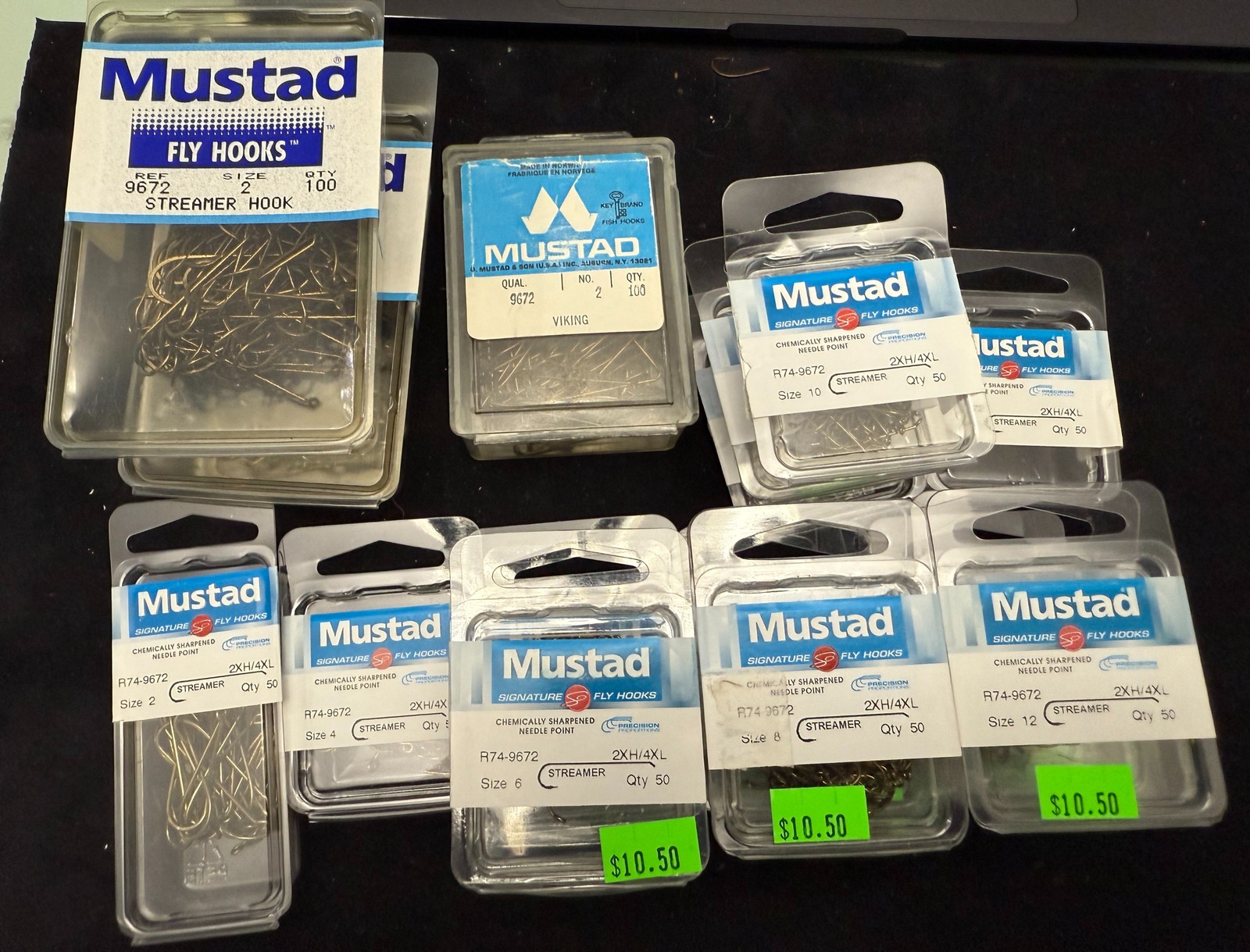 Vintage Mustad 9672  Salmon Streamer Fly Hooks