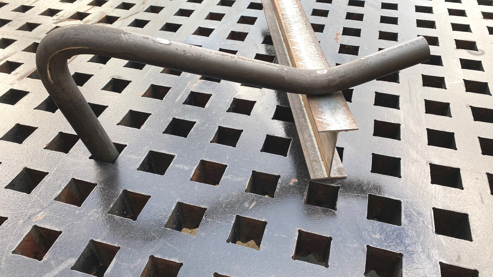 Welding Platen Hold-Down, Gooseneck Clamp for 1-3/4" & 1-5/8" Acorn Style