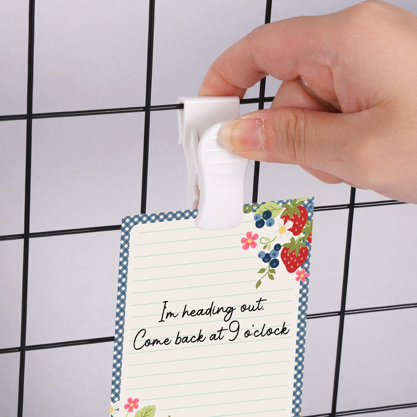 20 PCS Grid Wall Hooks Clips Panel Wire Rack Hanging Display Art Exhibition