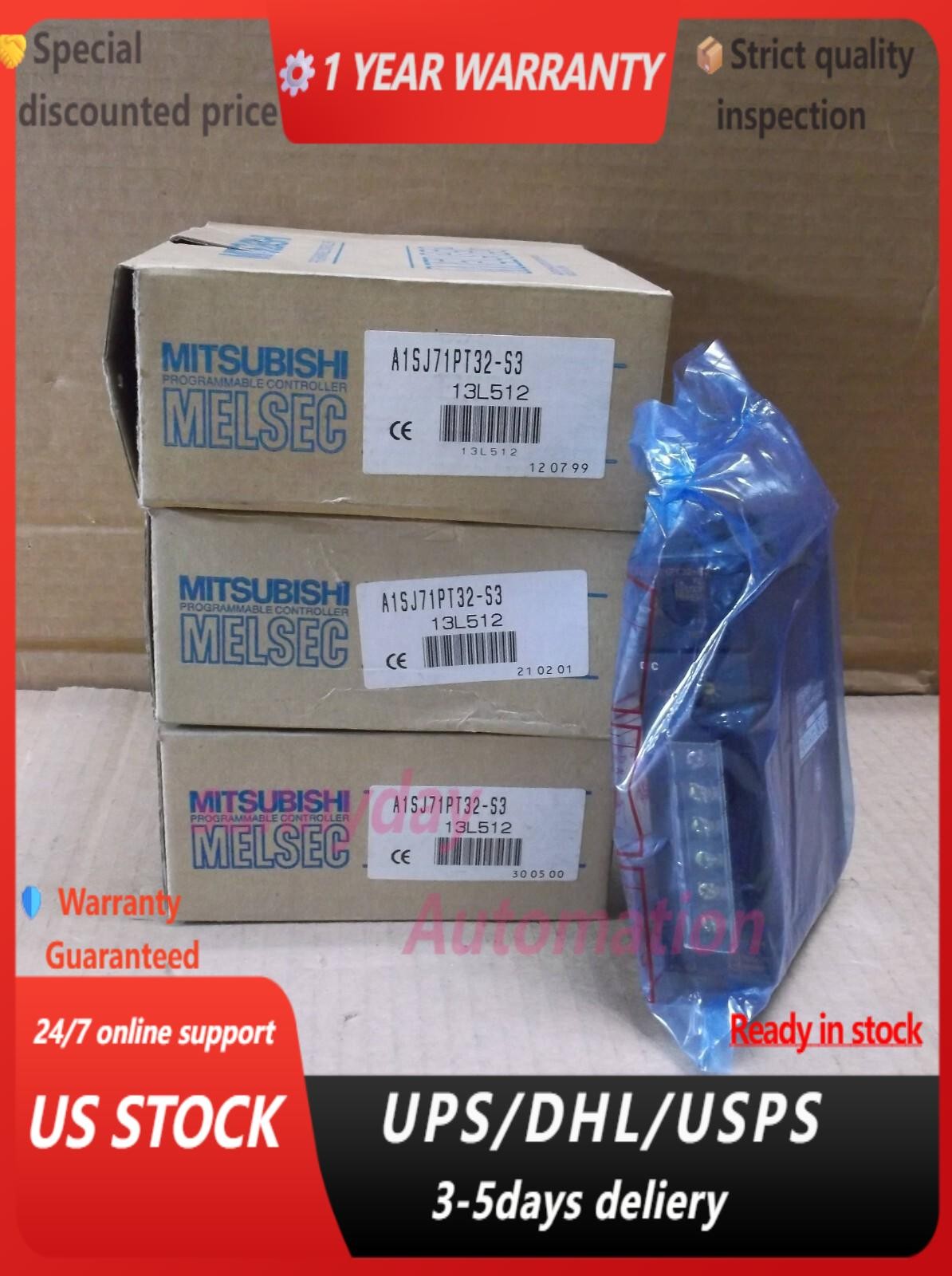 A1SJ71PT32-S3 Mitsubishi PLC NEW In Box MELSEC Net/Mini-S3 Unit Card Module