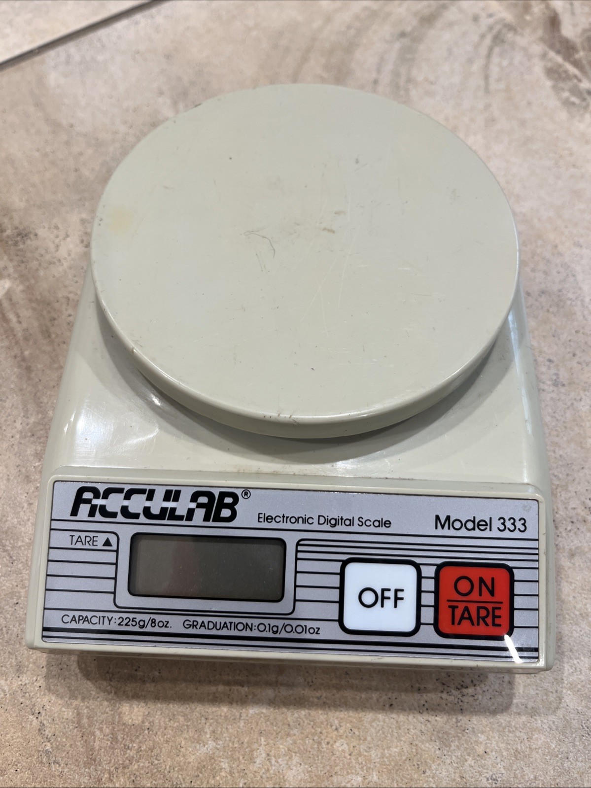 Acculab Model 333 Portable Precision Balance Laboratory Scale Digital 225g/8