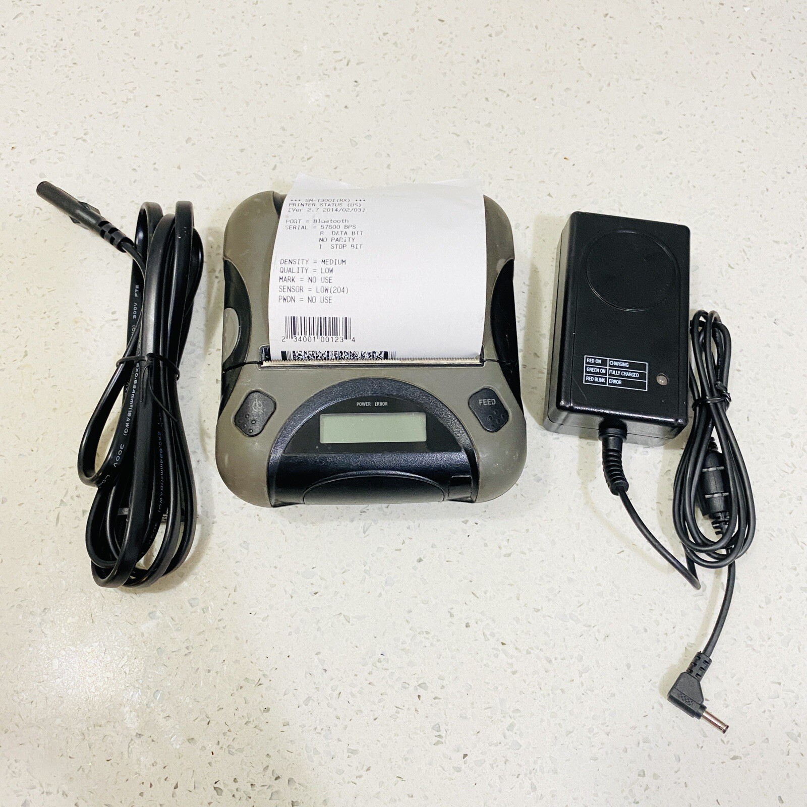 Star Micronics SM-T300I (WSP-i350) Portable Bluetooth Receipt Printer & Adapter