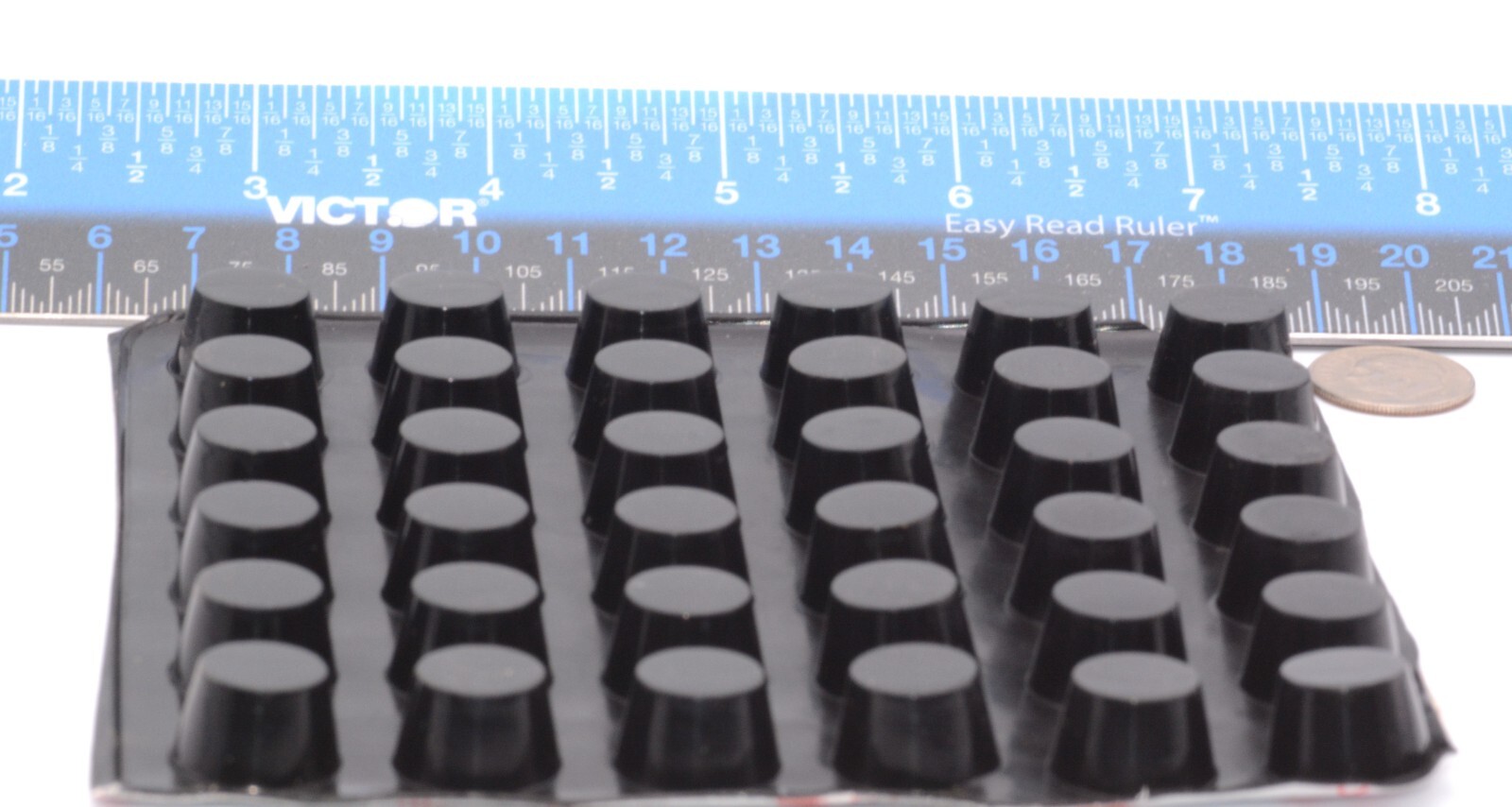 3/8" Tall x 5/8" Diameter Rubber Feet Desktop Electronics 3M Adhesive Backing