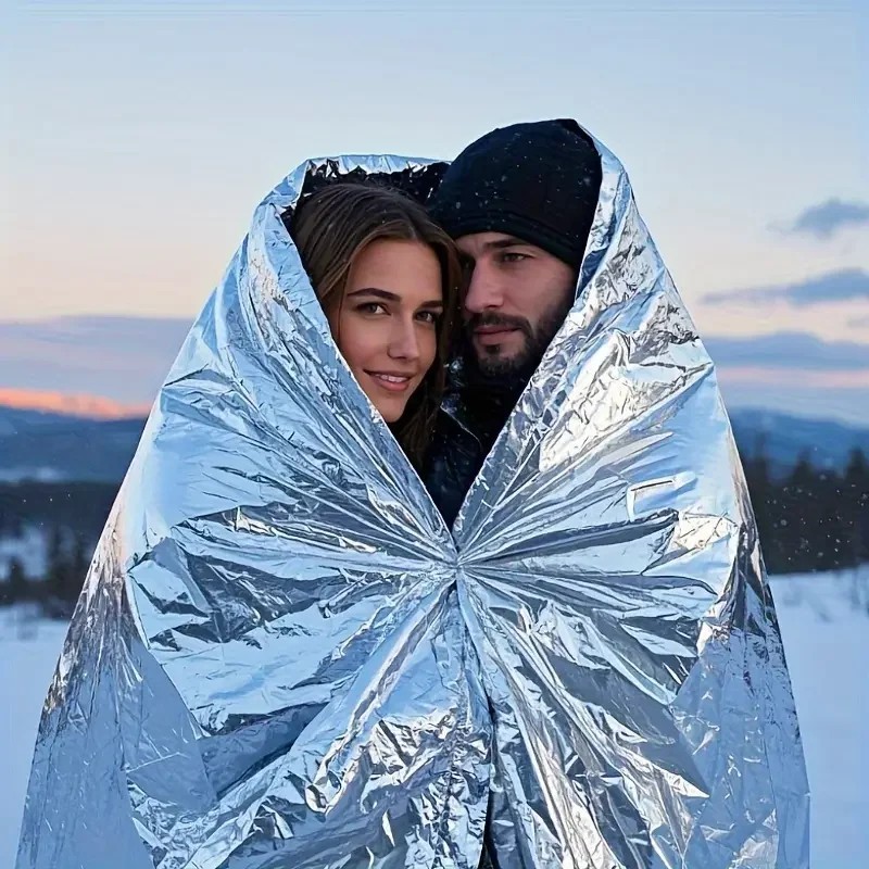2PCS Emergency Survival Blanket Thermal Camping