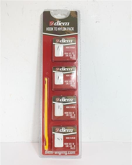 Diem Hook to Nylon Pack – Pre-Tied Fishing Hooks on Line