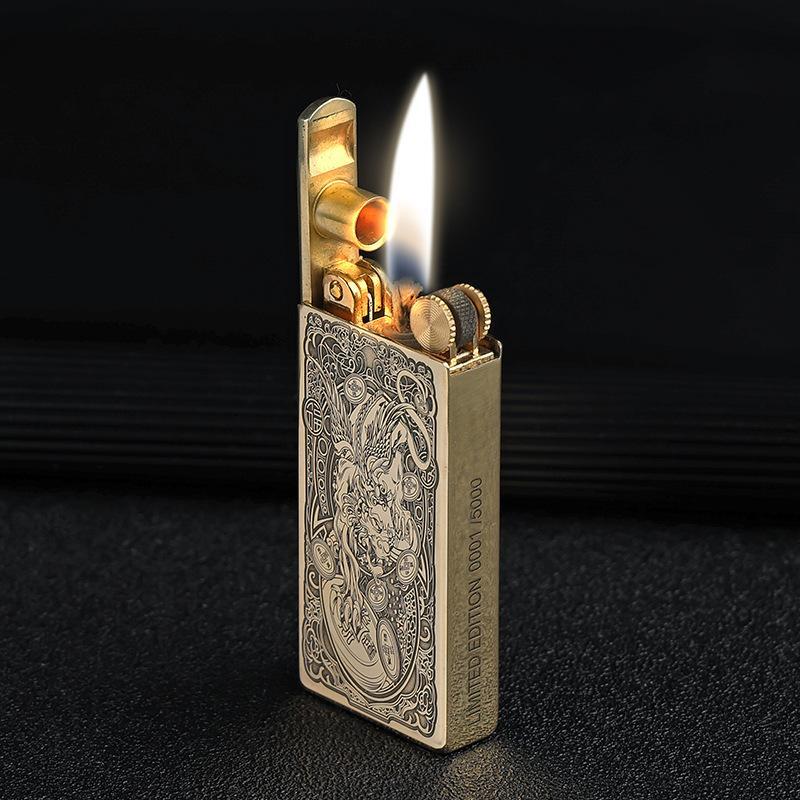 ZORRO Luxury Brass High Quality Pixiu Kerosene Lighter Creative Grinding Wheel
