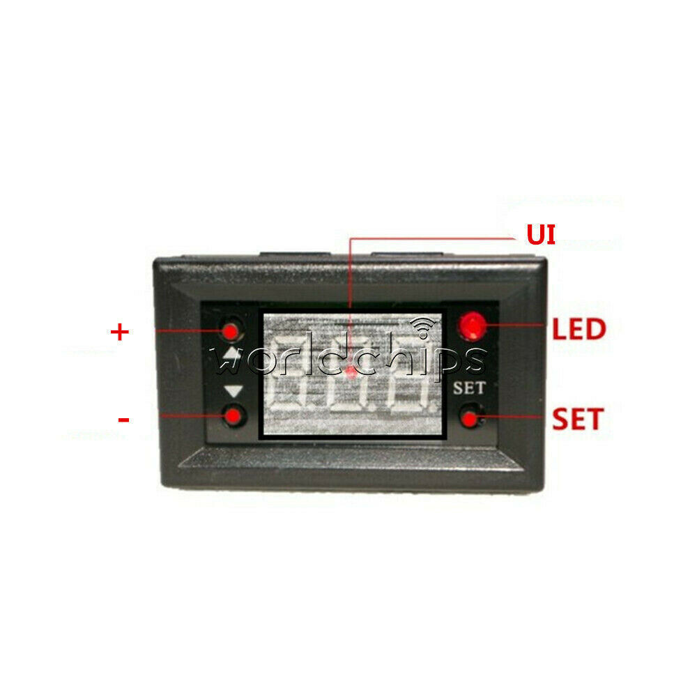 W1218 Thermostat 12V+3Digit Display NTC Sensor Probe Controller Red/Blue W1209WK