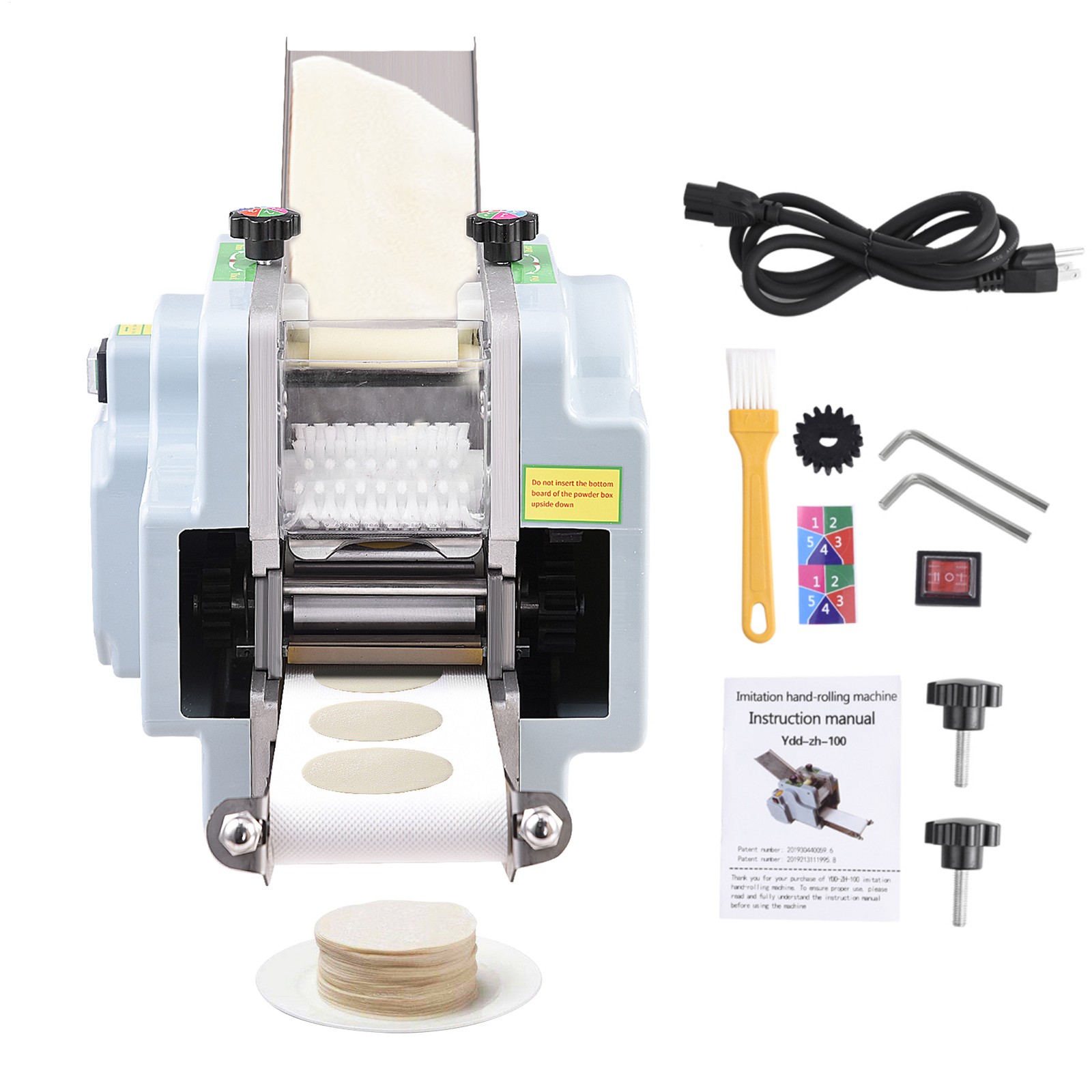 Electric Dumpling Wrapper Maker Kitchen Round Shaped Dumpling Skin Machine 110V