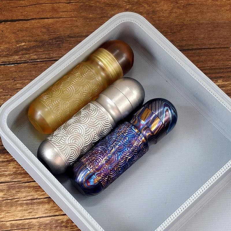 PEI Titanium Waterproof Pill Case Holder Organizer Container Keychain Pendant