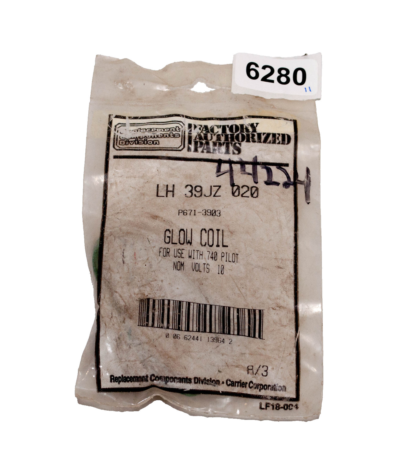 - Lot of 5 - Carrier Factory Authorized Parts LH39JZ020 Glow Coil