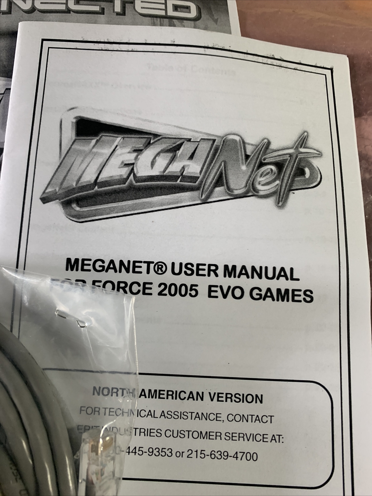 Mega Net Cables And Manual Merit Touchscreen Evo arcade video game part c146