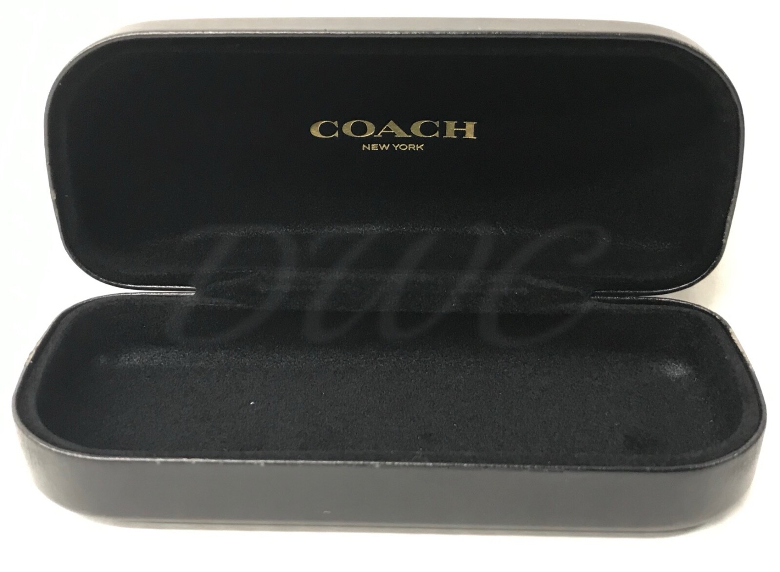 Coach Original Black Sunglasses eyeglass Case Hard Clamshell with cleaning cloth
