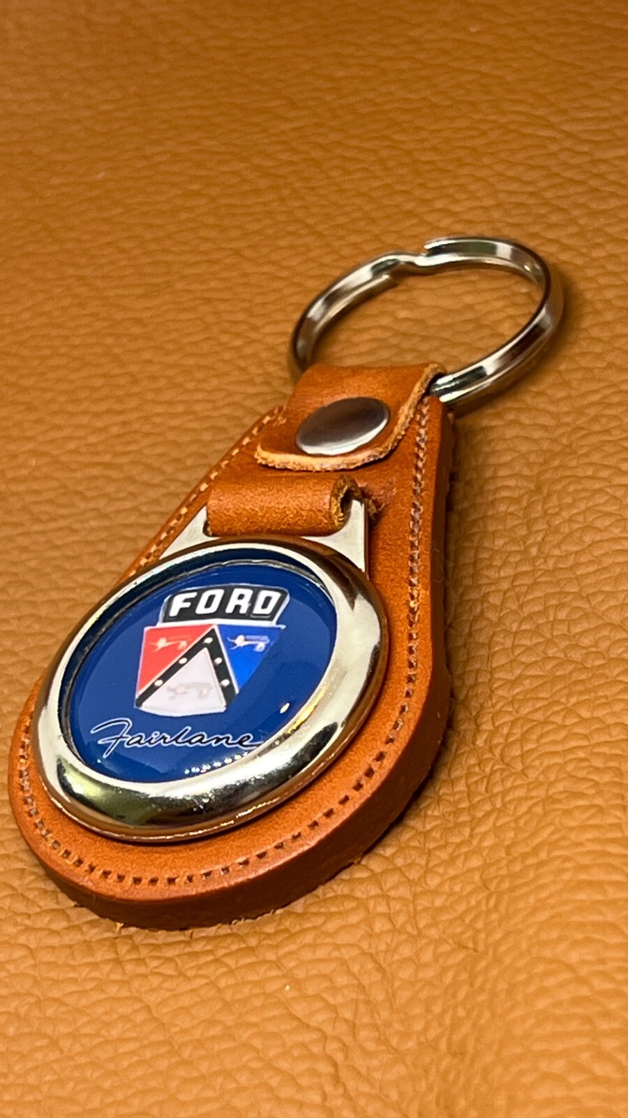 BLUE FAIRLANE KEYCHAIN PREMIUM LEATHER 100% HIGH QUALITY