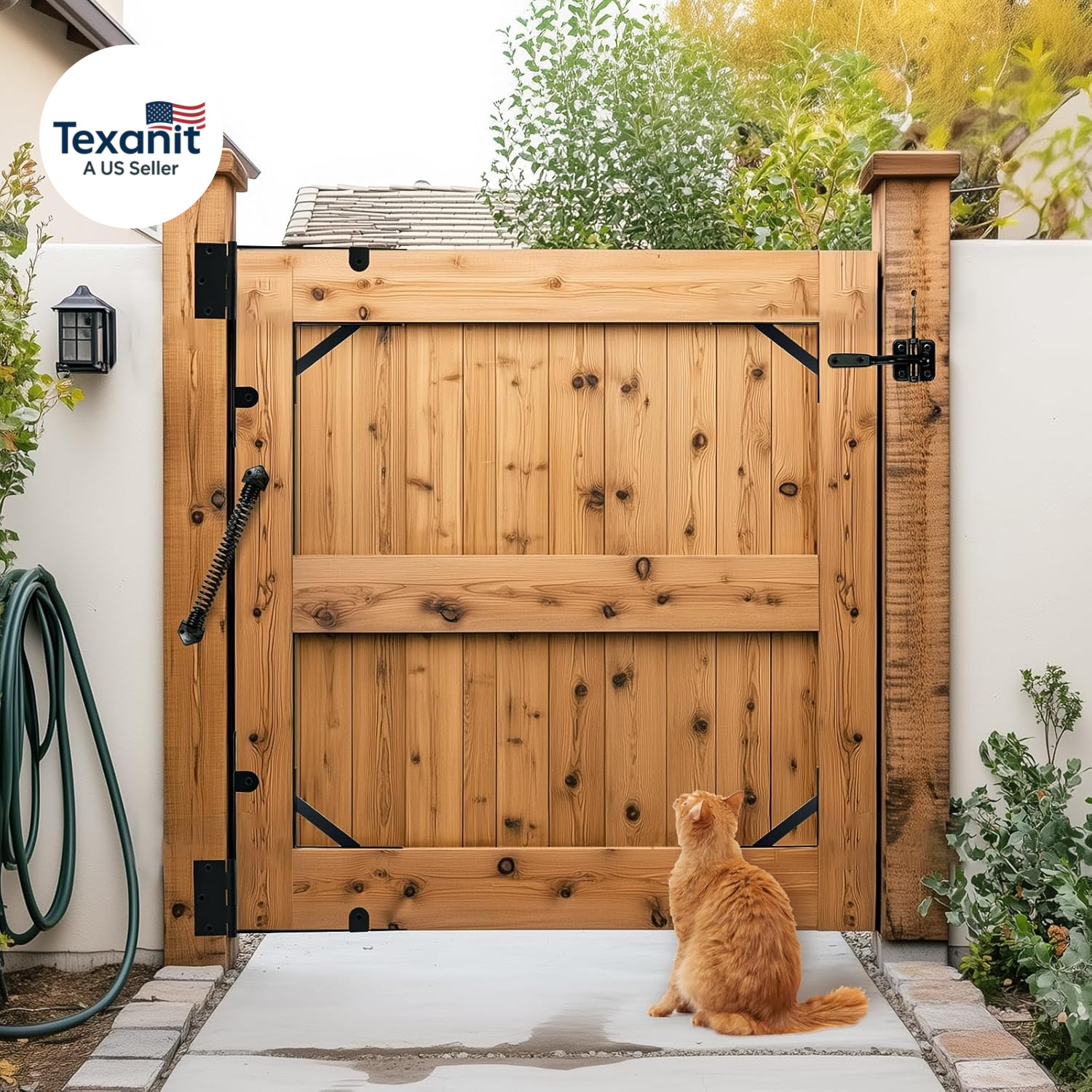 Fence Gate Kit Gate Hardware, 1 Set anti Sag Gate Kit Gate Frame Cornor Brackets