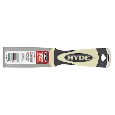 Hyde 06151 Putty Knife, Stiff, 1-1/2", Carbon Steel
