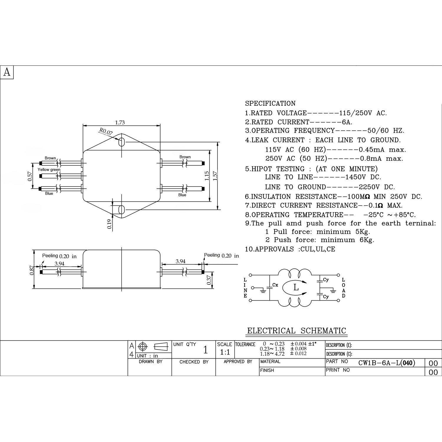 Noise Suppressor Power EMI Filter Termianl Single-Phase Line-Conditioner JIN ...