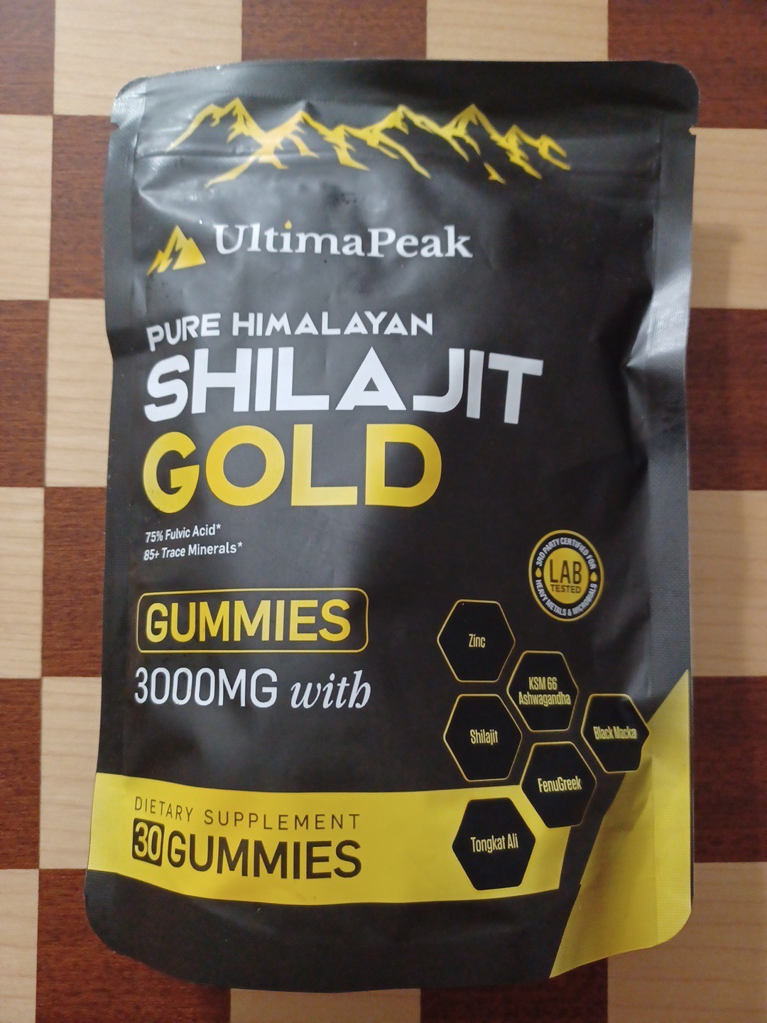 ULTIMAPEAK 3000MG Pure Himalayan Shilajit Gold. 30 Gummies Dietary Supplement.