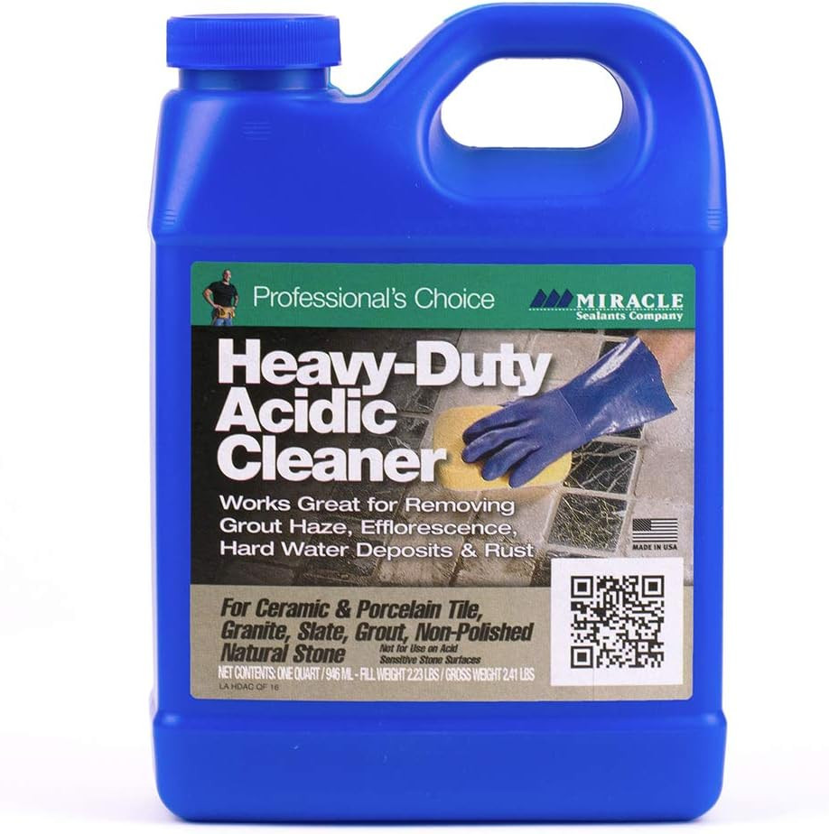 Heavy-Duty Acidic Cleaner for Tile & Stone, Grout Haze, Rust Stain & Efflorescen