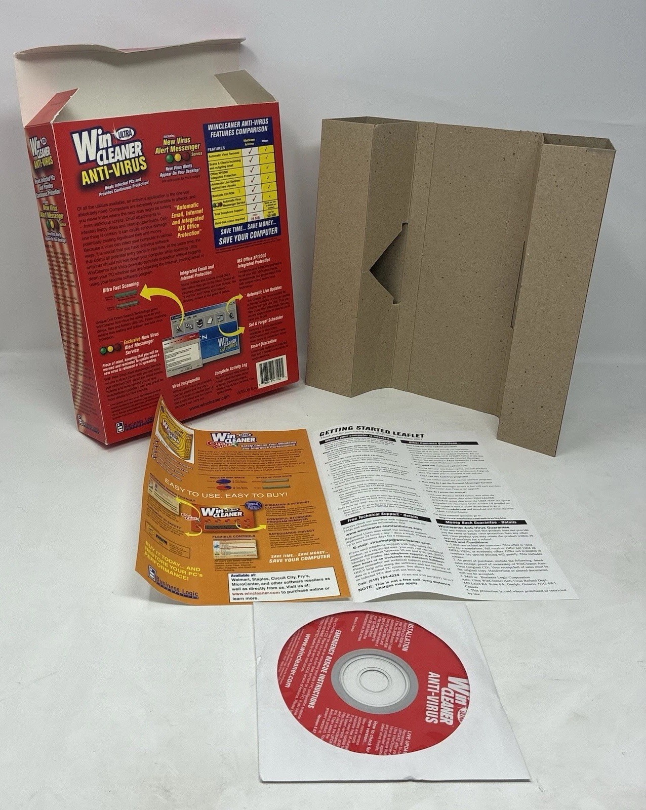 Ultra WinCleaner Antivirus PC Software CD Windows XP 98 95 Full Retail Box