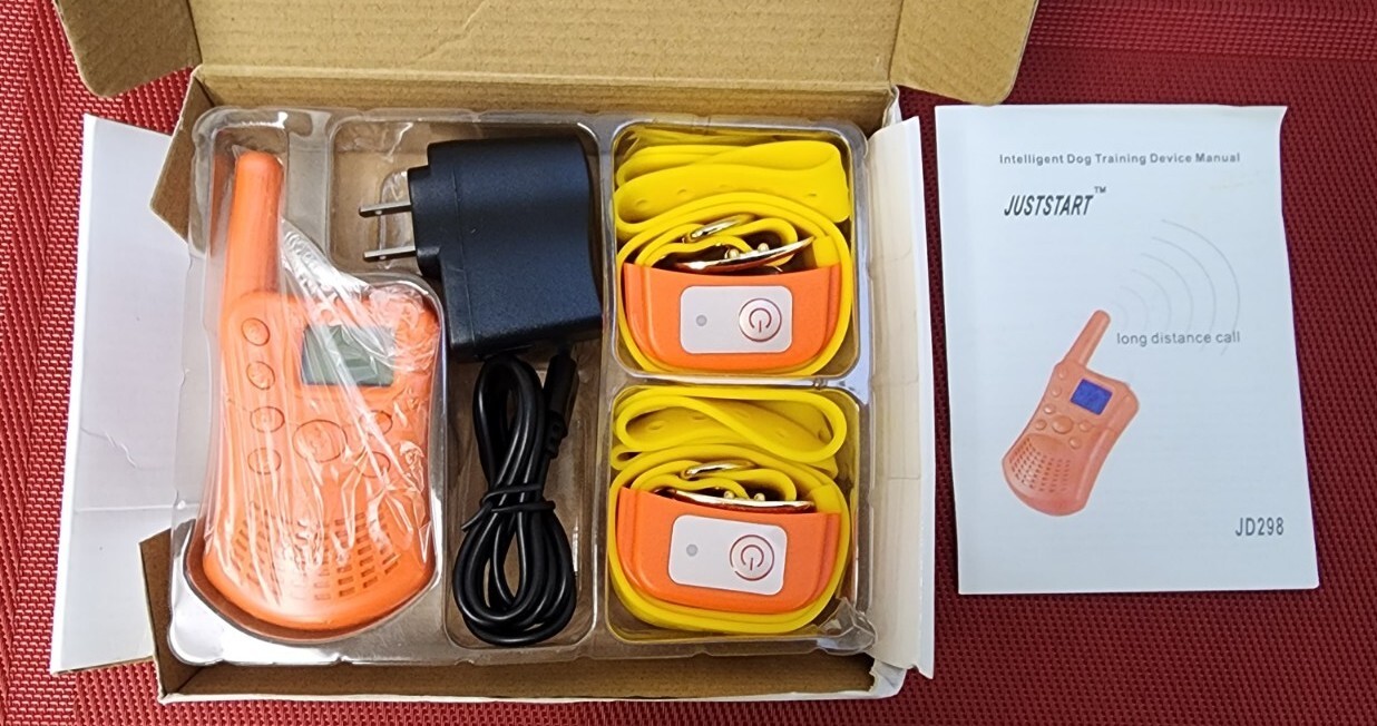JUSTSTART JD298 INTELLIGENT DOG TRAINING DEVICE / 2 COLLARS / VIBRATION