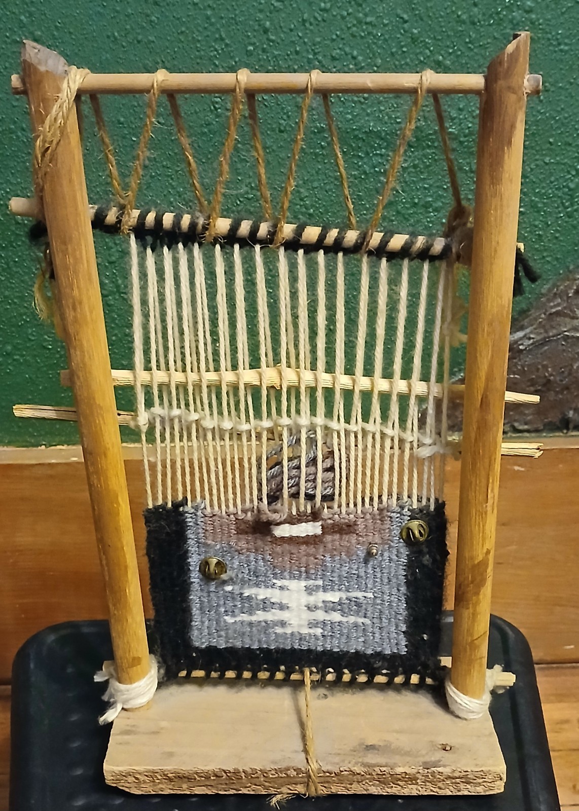 Small Weaving Loom Display