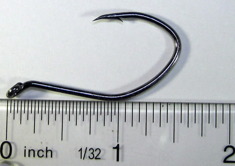 100 Octopus Sickle Hooks 2/0 Black Nickel Needle Point Salmon Steelhead Walleye