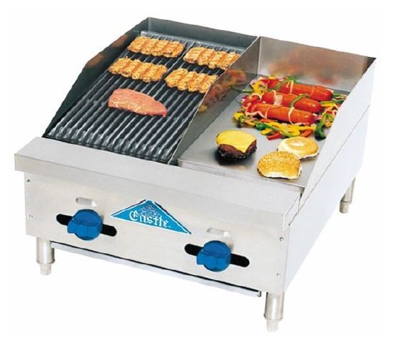 Comstock-Castle FHP24-12-1LB 24" Countertop Gas Griddle/Charbroiler Combinati...