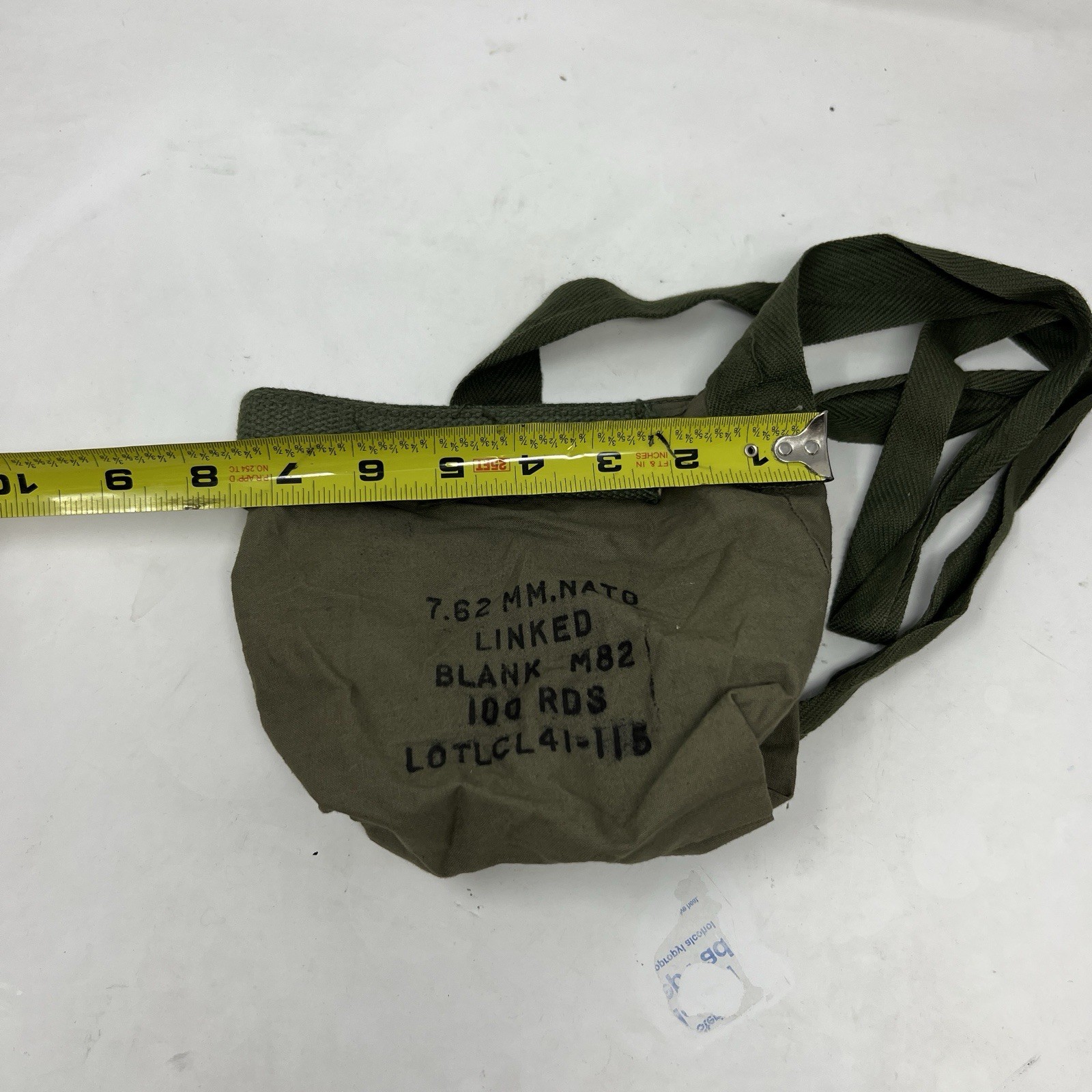 Military Shoulder Pouch Bag Green Small Army Bag 7.62 MM Nato Linked Blank M82