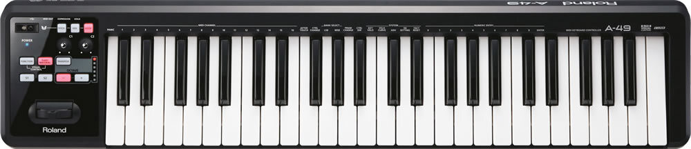 Roland A-49 MIDI Controller Keyboard - Black BONUS PAK