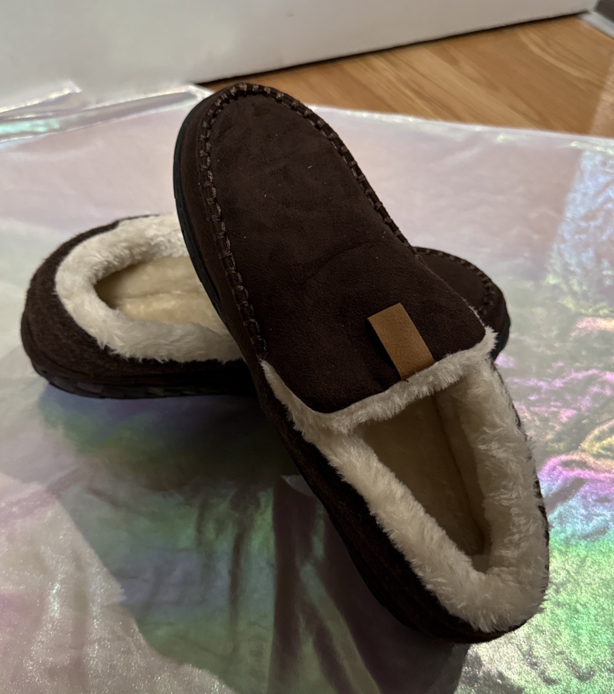 Brown Suede Men's Slippers sizeUS 43(2),45, 46(2), 48 EU NEW